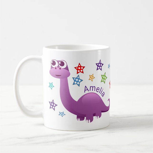 Kids Dinosaur-Personlig Kaffemugg (Vänster)