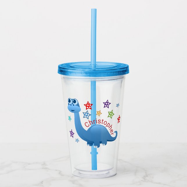 Kids Dinosaur-Personlig Take Away Mugg (Framsida)