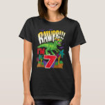Kids Dinosaur Rawr I är 7 år 7:e Birthday Rex Bo T Shirt<br><div class="desc">Barn Dinosaur Rawr.. Jag är 7 år från 7:e-födelsedagskorgen.</div>