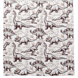 Kids Dinosaur Shower Curtain