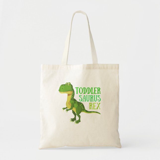 Kids Dinosaur Todlersaurus Småbarn Saurus Rex Tygkasse (Framsidan)