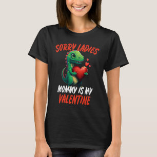 Kids Dinosaur Trex Valentins Day Småbarn Girls & T Shirt