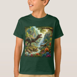 Kids Dinosaurs AI Art T Shirt