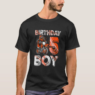 Kids Dirt Bike 5th Birthday Dirtcykel Motorcykel T Shirt