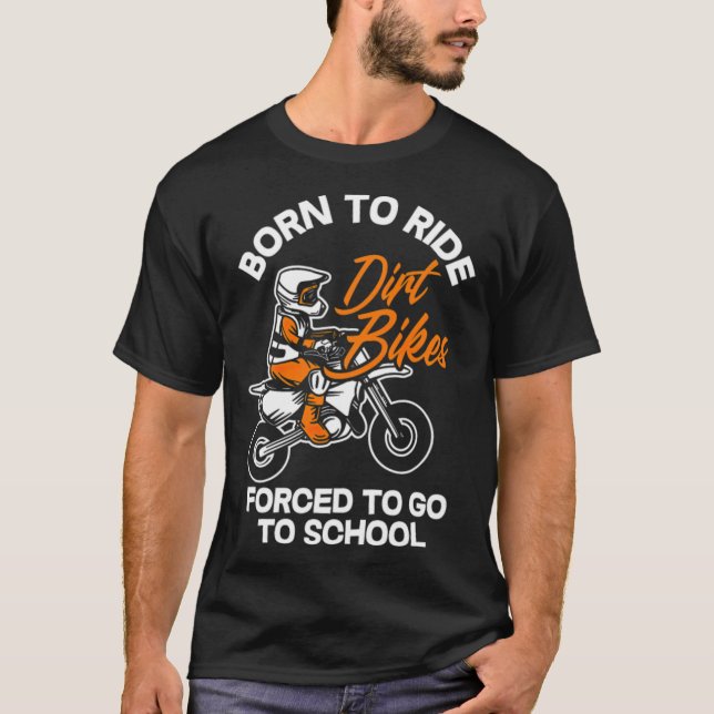 Kids Dirt Bike Supercross Motocross Motorcycle cyc T Shirt (Framsida)