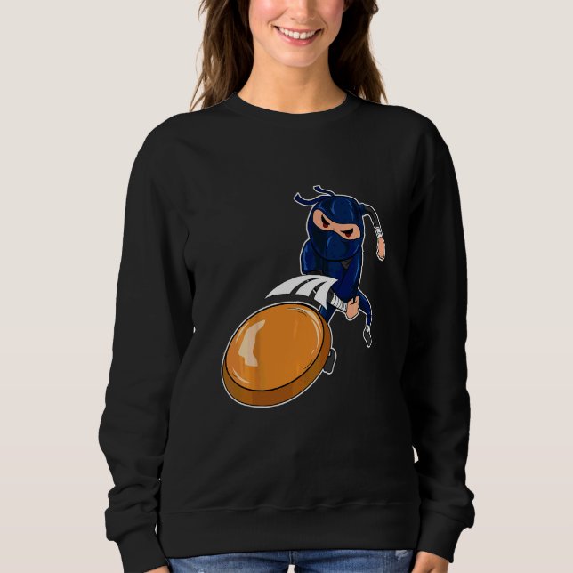 Kids Disc Golf Ninja Ultimate Frisbee Golfare Pojk T Shirt (Framsida)