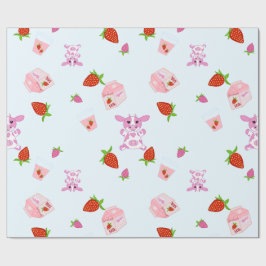 Kid's drawing strawberry milk cow presentpapper