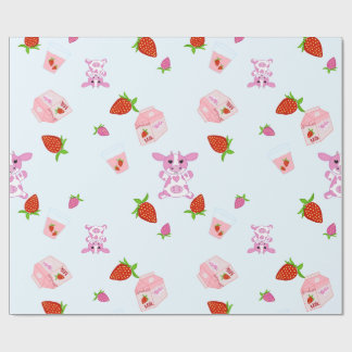 Kid's drawing strawberry milk cow presentpapper