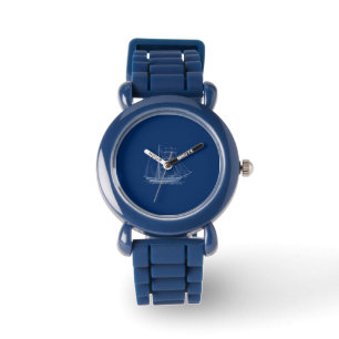 Kids E-Watch med blå Frakt-design - Roligt Nautica Armbandsur