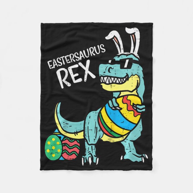 Kids Eastersaurus Rex Påsk Trex Kanin Småbarn Bo Fleecefilt (Framsidan)