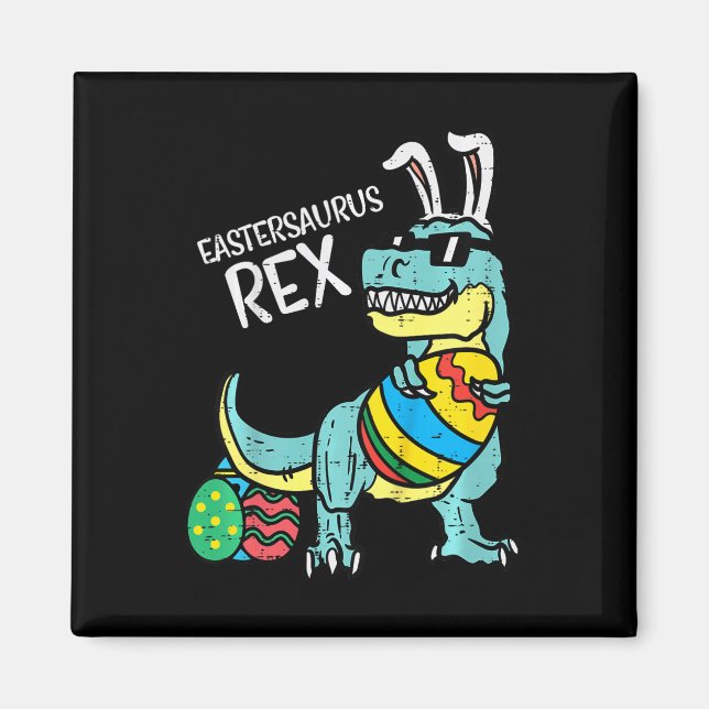 Kids Eastersaurus Rex Påsk Trex Kanin Småbarn Bo Magnet (Framsidan)