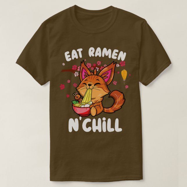 Kids Eat Nyans N'chill main coon nykawaii  T Shirt (Design framsida)