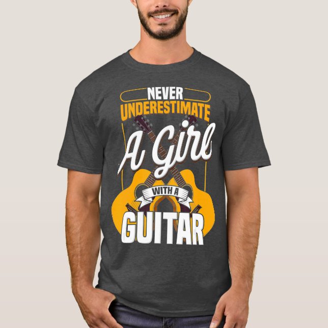 Kids Electrical Musical Guitar Cute Youth T Shirt (Framsida)