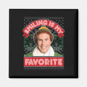 Kids Elf Buddy Smiling är min favoritjul Magnet