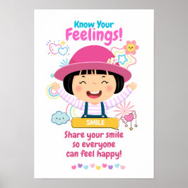 Kids Emotion med Lycklig Poster