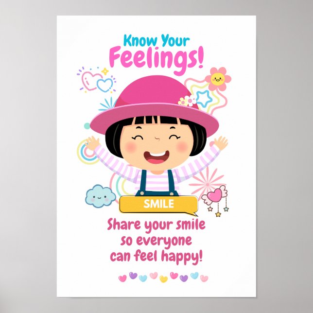 Kids Emotion med Lycklig Poster (Framsidan)