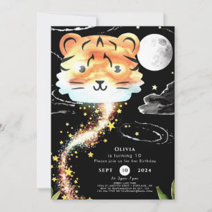 Kids Enchanted Tiger Birthday Inbjudningar
