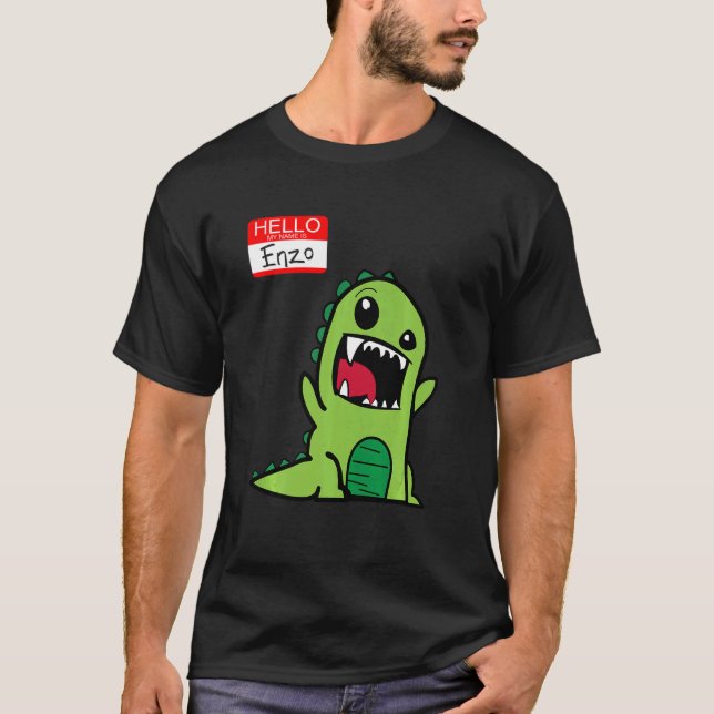 Kids Enzo Dino T Shirt (Framsida)