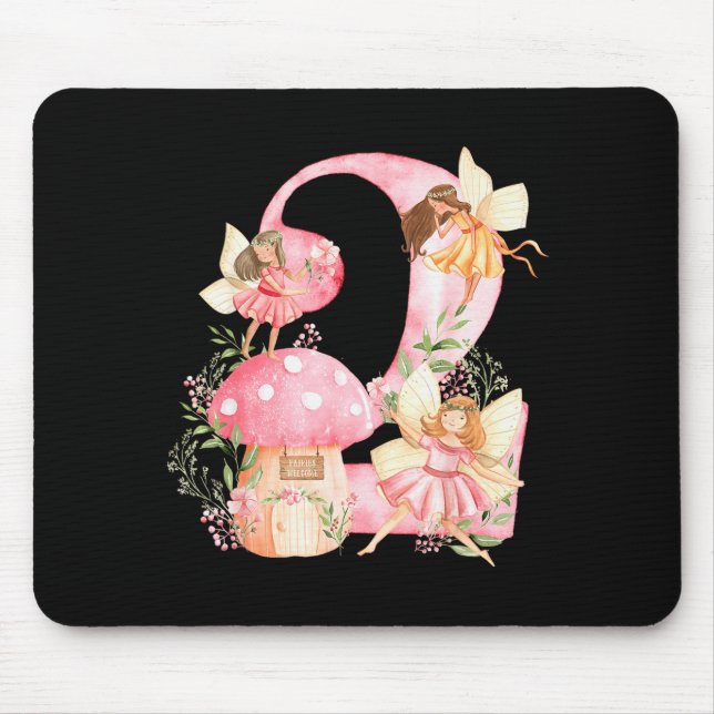 Kids Fairy 2nd Birthday Girl Party Magical Fairy B Musmatta (Framsidan)