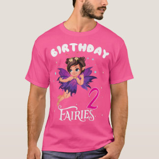 Kids Fairy Födelsedagsfest 2 år gammal Fairy Birth T Shirt