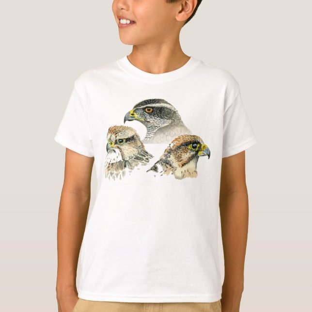 Kids falconry Tshirt T Shirt (Framsida)