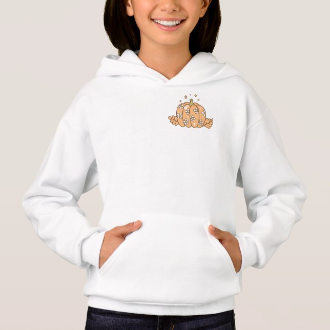Kids Fall Theme Hoodie - Pumpkin Spice Theme T Shirt (Framsida)