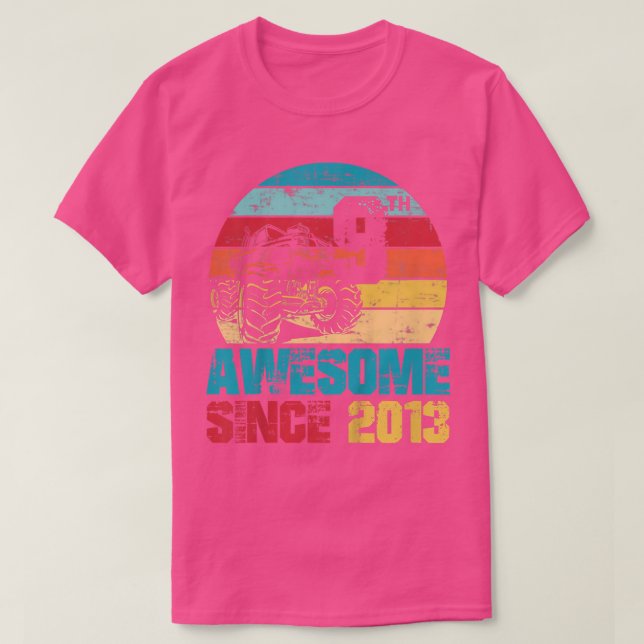 Kids Fantastisk sedan 2013 9:e födelsedagstidninge T Shirt (Design framsida)