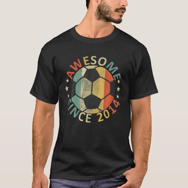 Kids Fantastisk sedan 2014 8:e födelsedagsspelaren T Shirt (Framsida)