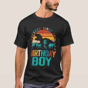 Kids Fantastisk sedan 2016 6e Birthday Boy Dinosau T Shirt