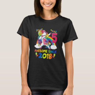 Kids Fantastisk sedan 2018 Dabbing Unicorn 5th Bir T Shirt