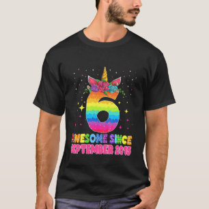 Kids Fantastisk sedan september 2015 Unicorn Rainb T Shirt