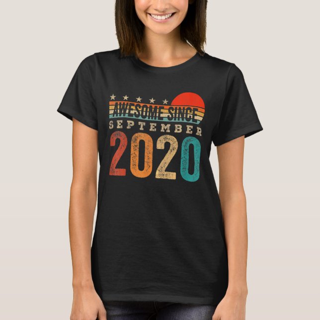 Kids Fantastisk sedan september 2020 Andra födelse T Shirt (Framsida)