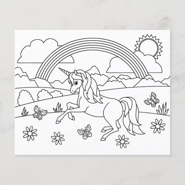 Kids Färg Me Unicorn Rainbow (Framsida)