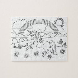 Kids Färg Me Unicorn Rainbow Pussel