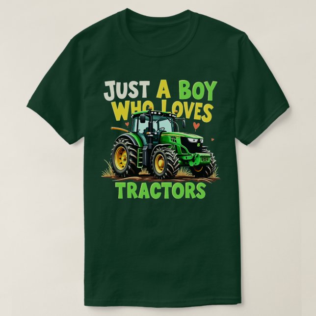 Kids Farm Lifestyle Bara en Boy Kärlek Trtors T Shirt (Design framsida)