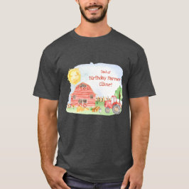 Kids Farmer Födelsedagsfest Matching Family Pappa T Shirt