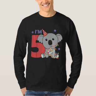 Kids Femte födelsedag Koala För barn A Birthday Ko T Shirt