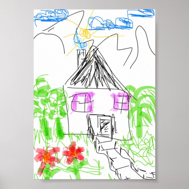 Kids finger teckning poster (Framsidan)