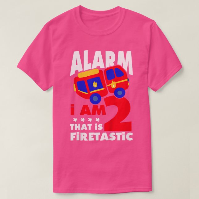Kids Fire Department 2nd Birthday - Fire Truck 2nd T Shirt (Design framsida)