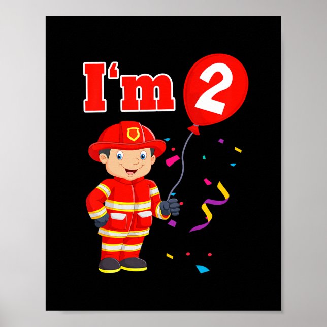 Kids Firefighter Fireman I är 2 andra sekund Poster (Framsidan)