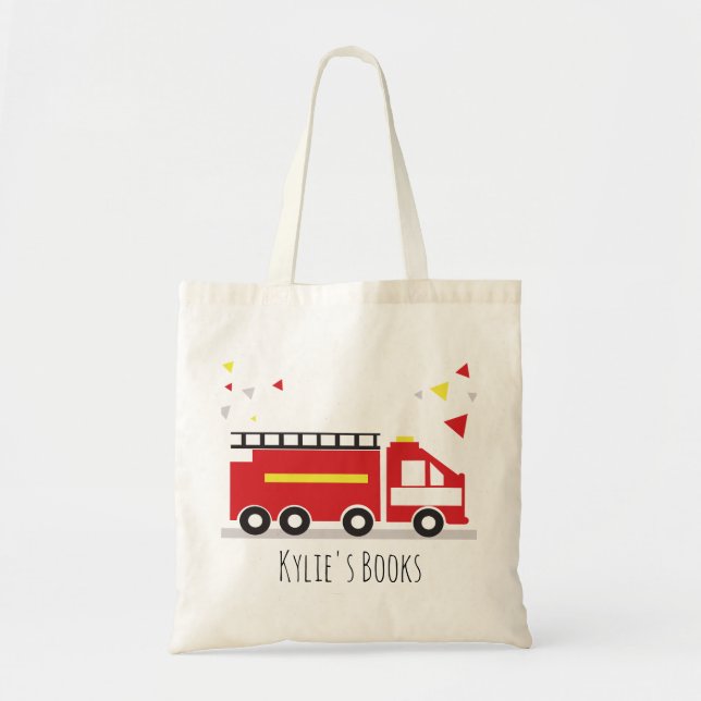Kids Firelångtradare Roligt Bibliotek Bok Tote Bag Tygkasse (Framsidan)