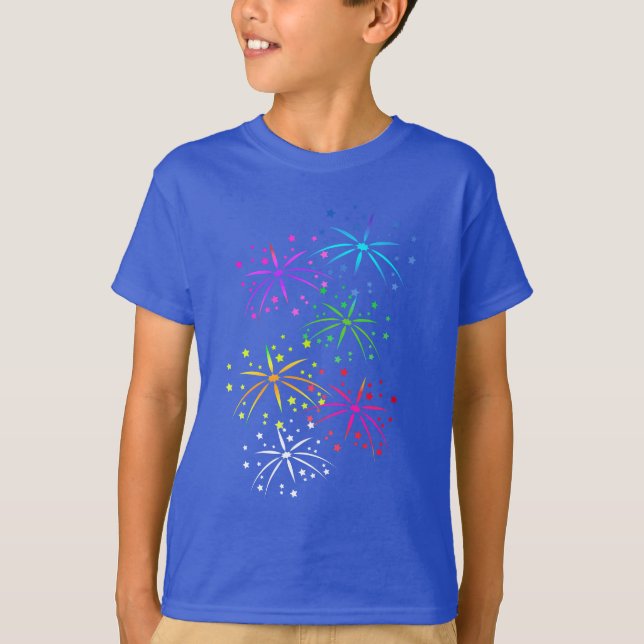 Kids Fireworks T-Shirt (Framsida)