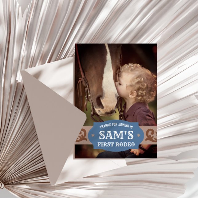 Kids FIrst Rodeo Blå/Brunt Western Foto Tack Kort (Skapare uppladdad)
