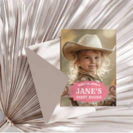 Kids FIrst Rodeo Rosa/Brunt Western Foto Tack Kort