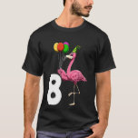 Kids Flamingo Birthday 8 Flamingo Theme 8th Birthd T Shirt<br><div class="desc">Barn Flamingo Birthday 8 Flamingo Theme 8th Födelsedagsfest 8th.</div>