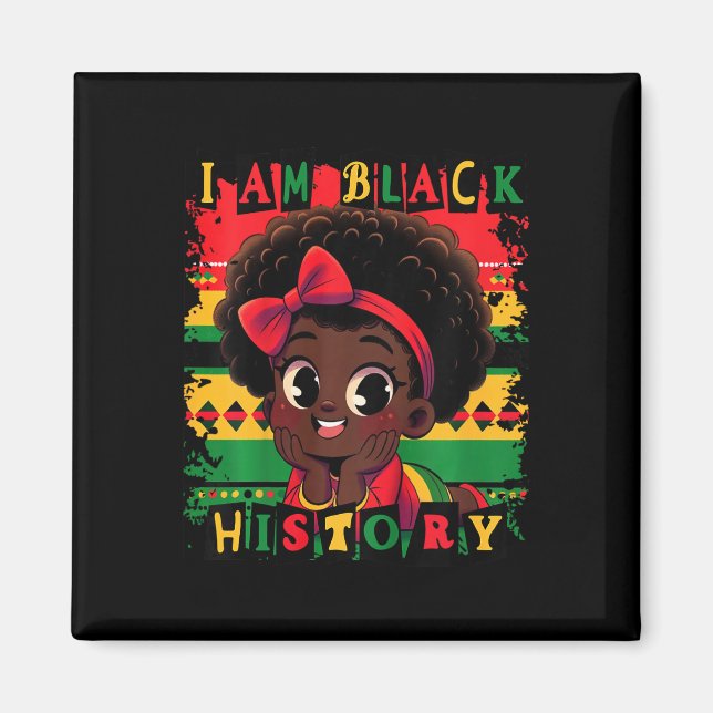 Kids Flickor Jag är svart historia  Magnet (Framsidan)
