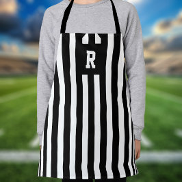 Kids Football Referee Black and White Rand Apron