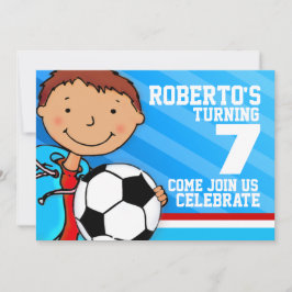 Kids fotboll/fotbollsfödelsedag inbjudningar
