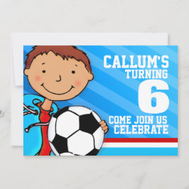 Kids fotboll/fotbollsfödelsedag inbjudningar