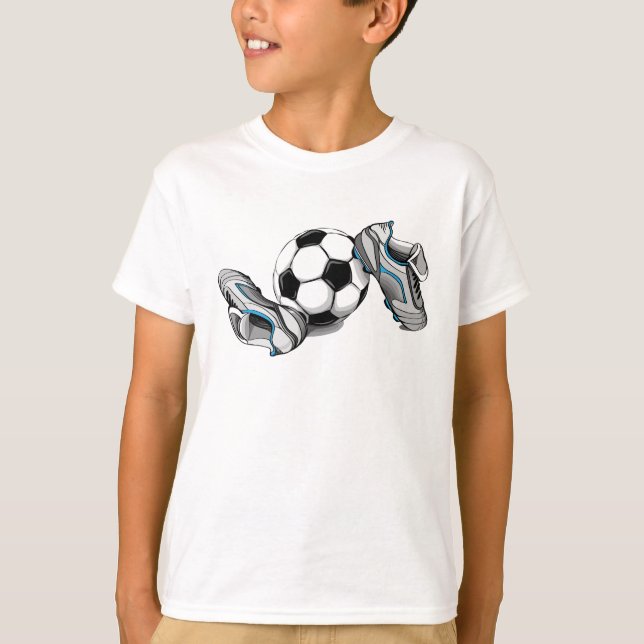 Kids fotboll och skor t shirt (Framsida)